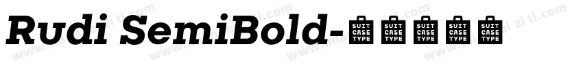 Rudi SemiBold字体转换